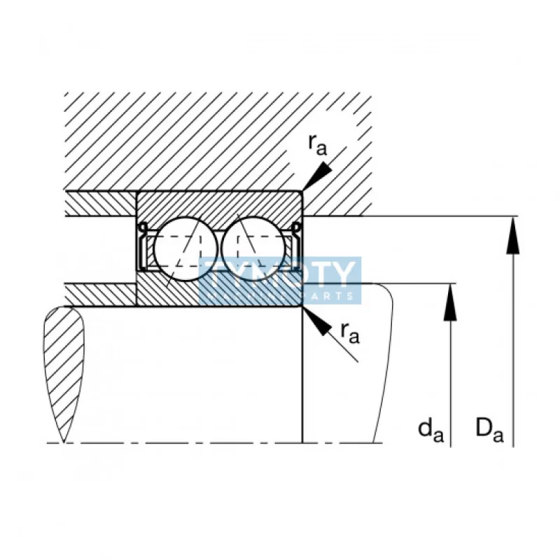INA 3812-2RS guľkové ložisko s kosouhlým stykom