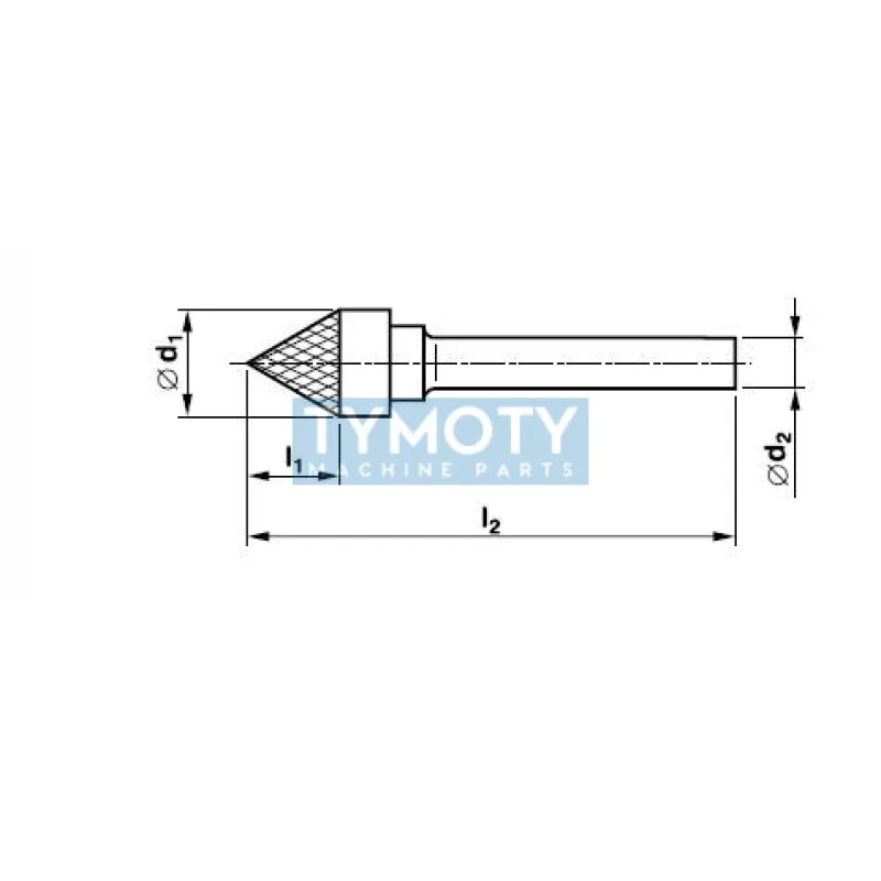 Technická fréza tvrdokovová, záhlbník 60 °, FREZA, J1614x06
