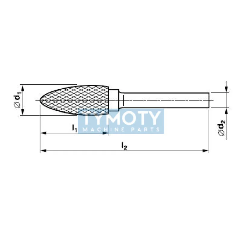 Technická fréza tvrdokovová, plamienková, FREZA, H1025x06