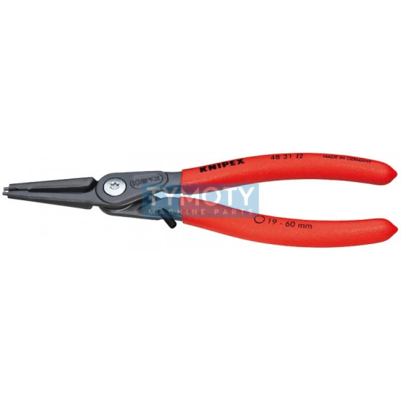 KNIPEX 48 31 J1 Precízne kliešte pre vnútorné poj.kr.12-25 mm obmedzenie roztvorenia, pot.plast.,f.na šedo