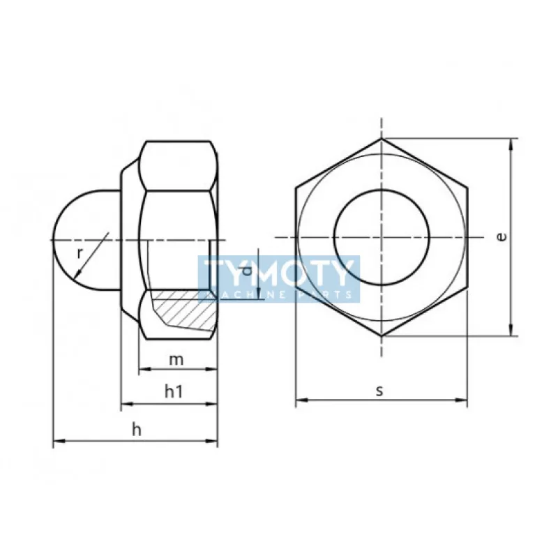 Matica klobúková samoistná DIN 986 M12 |06| pozink