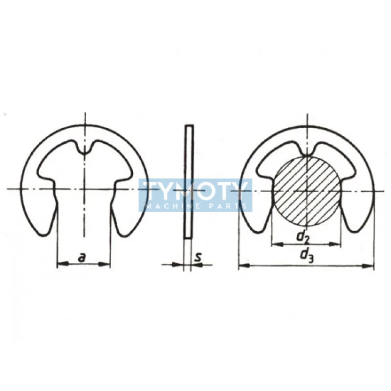 Poistný krúžok strmeňový DIN 6799 - 1,2 pozink