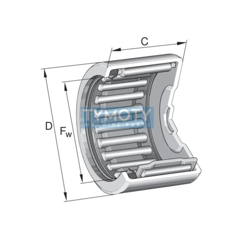 INA BK 1514-RS-L271 ihlové ložisko s lisovaným puzdrom