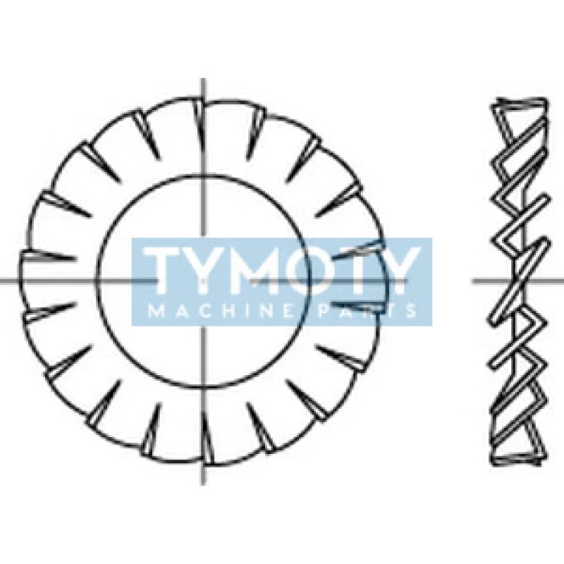 Podložka vejárová vonkajšia DIN 6798A M2 / 2,2