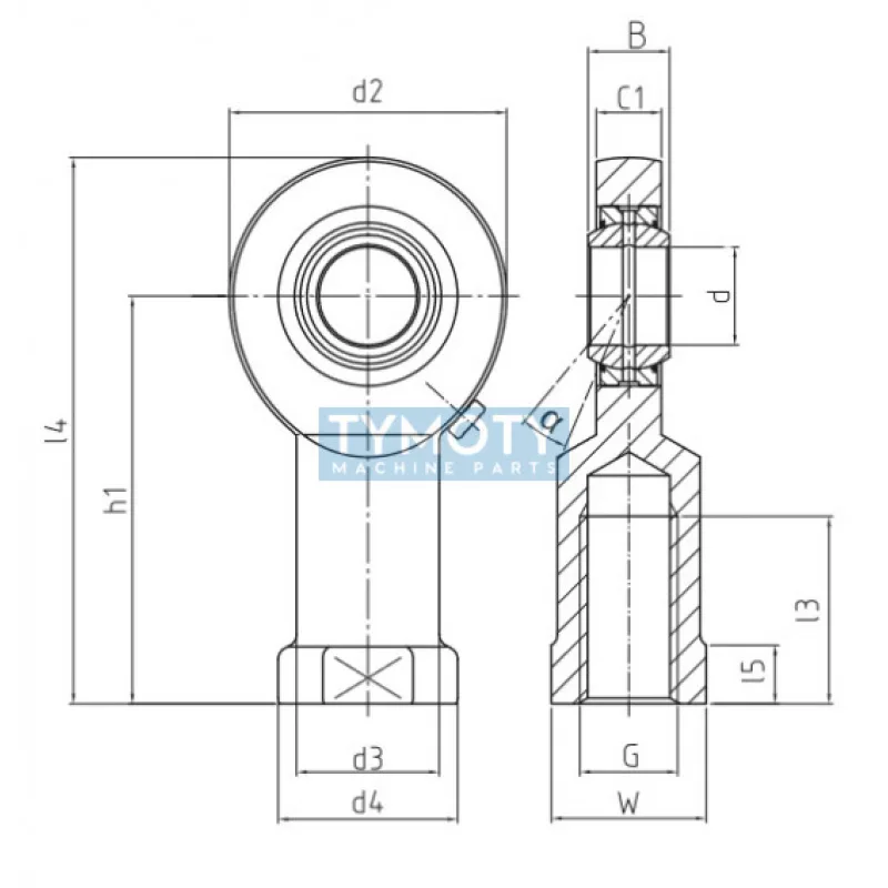 Durbal DSI 17 ES-2RS Basic Line, kĺbová hlavica