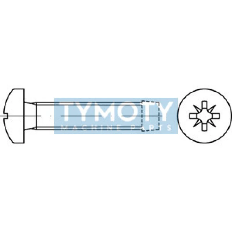 Skrutka závitotvorná pozidriv DIN 7500C M6x10 pozink