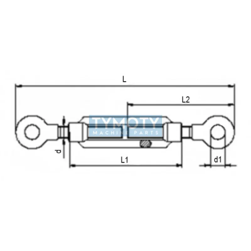 Napinák oko-oko DIN 1480 M12 nerez A4