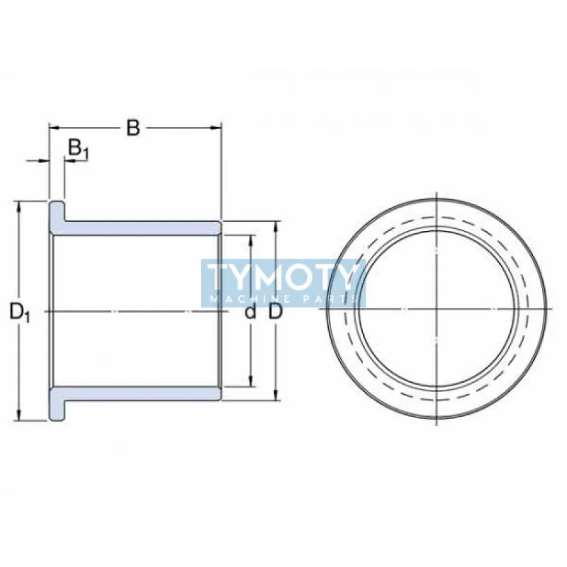 SKF PPMF 101212 prírubové polyamidové klzné puzdro PTFE