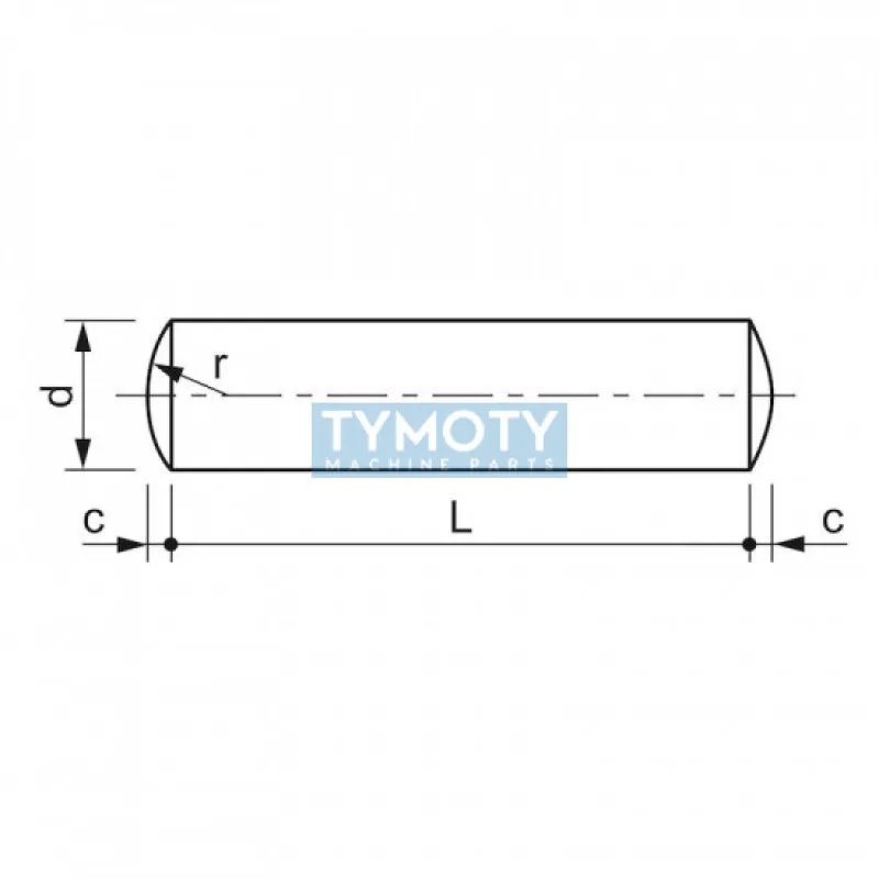 Kolík valcový DIN 7A m6 16x120