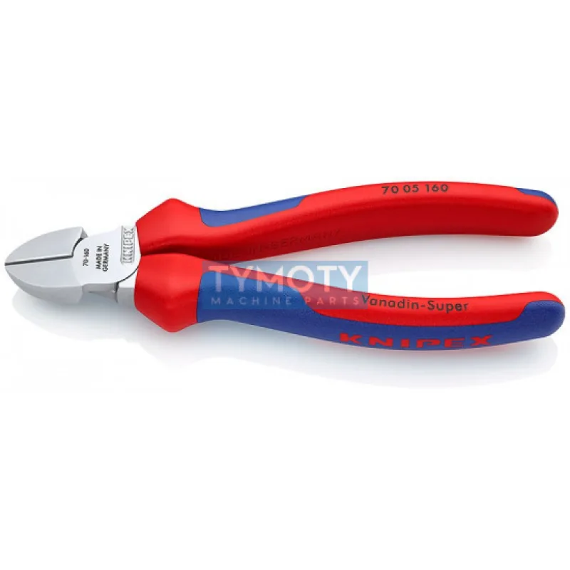 KNIPEX 70 05 160 Bočné štiepacie kliešte, viaczložkové návleky, chrómované 160 mm