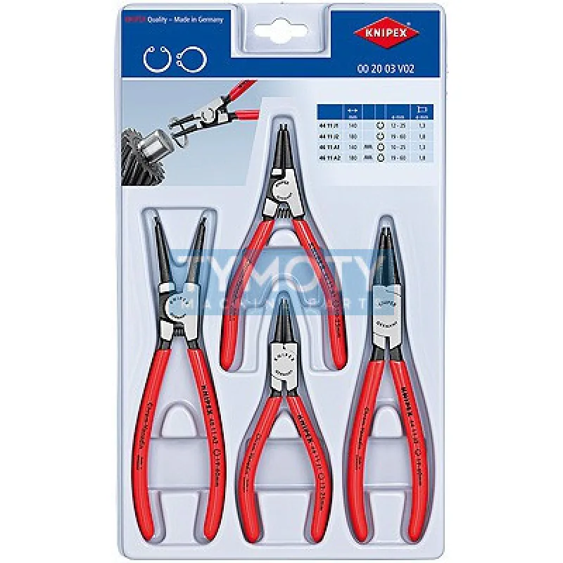 KNIPEX 00 20 03 V02 Súprava klieští na poj. krúžky