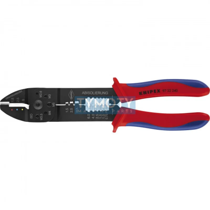 KNIPEX 97 22 240 Lisovacie kliešte, viaczložkové návleky, lakované na čierno 240 mm