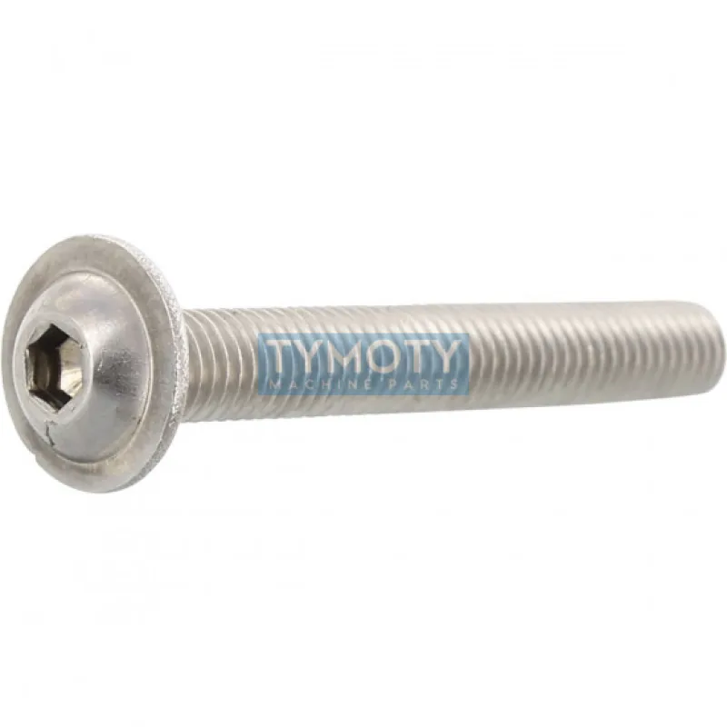 Skrutka s polguľatou hlavou s golierom inbus ISO 7380FL M3x6 nerez A2