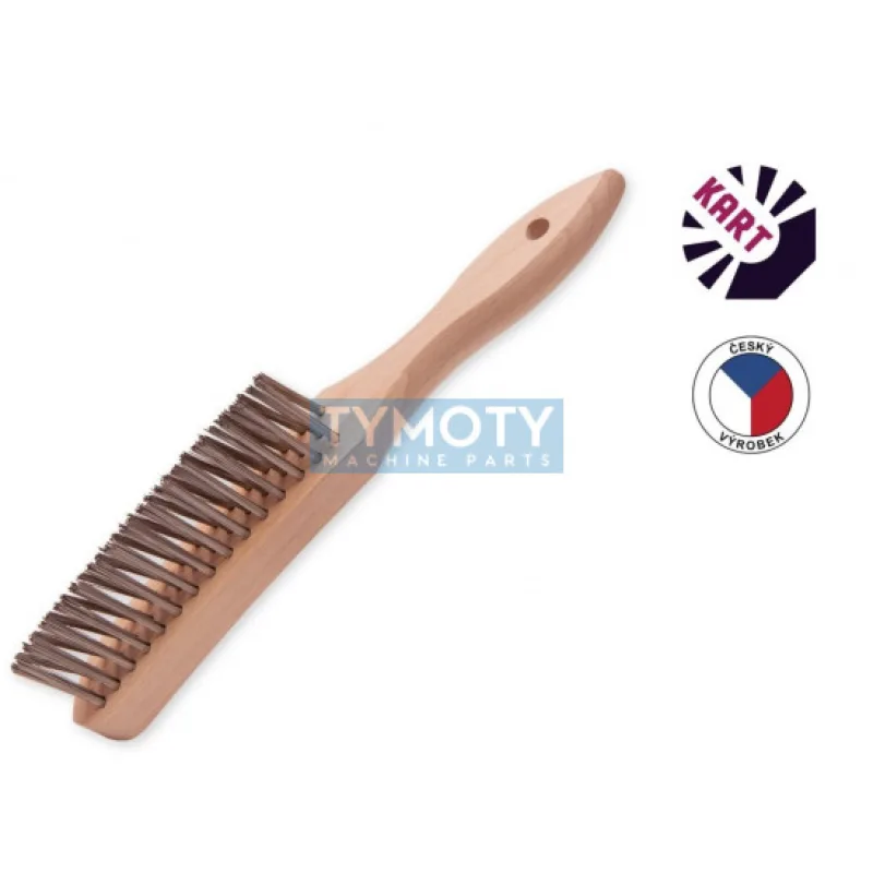 Kefa kútová s drevenou rukoväťou, 3-radový nerezový hladký drôt 0,35 mm/KART 1111076