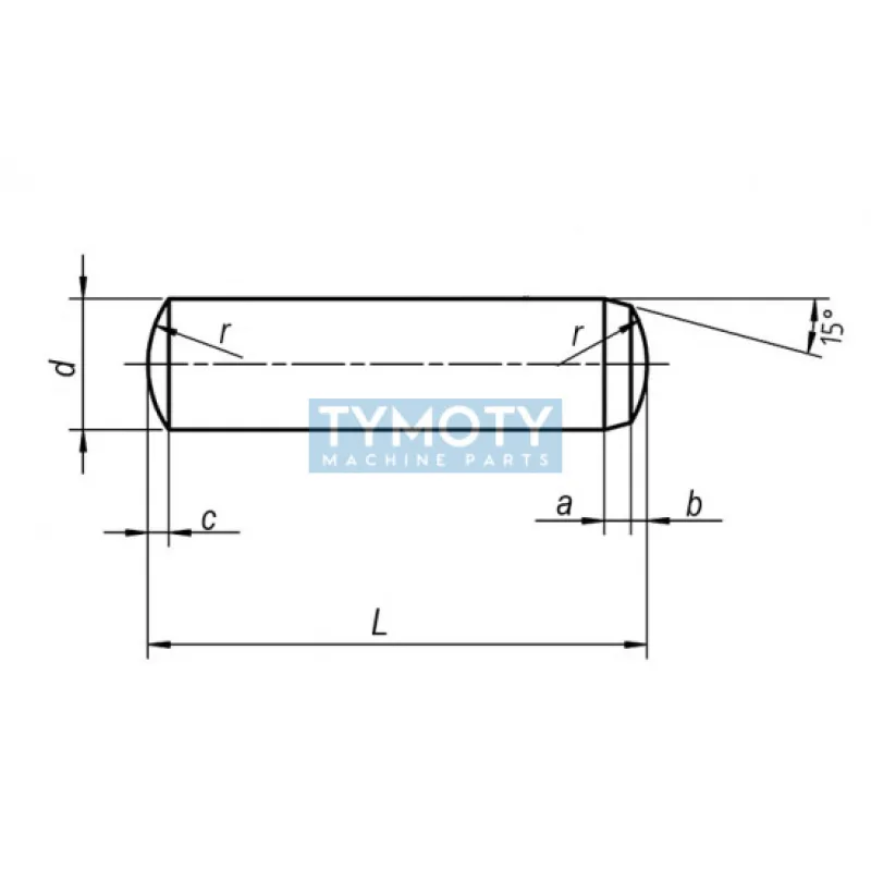 Kolík valcový kalený DIN 6325 6x55 m6