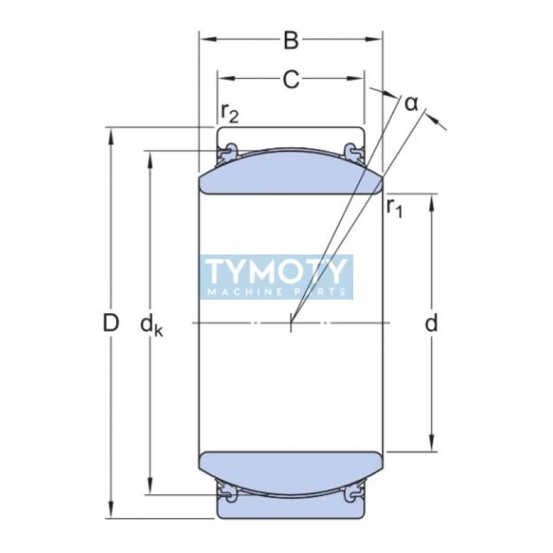 SKF GE 60 TXG3E-2LS nerezové bezúdržbové kĺbové ložisko tvrdochróm/PTFE fabric