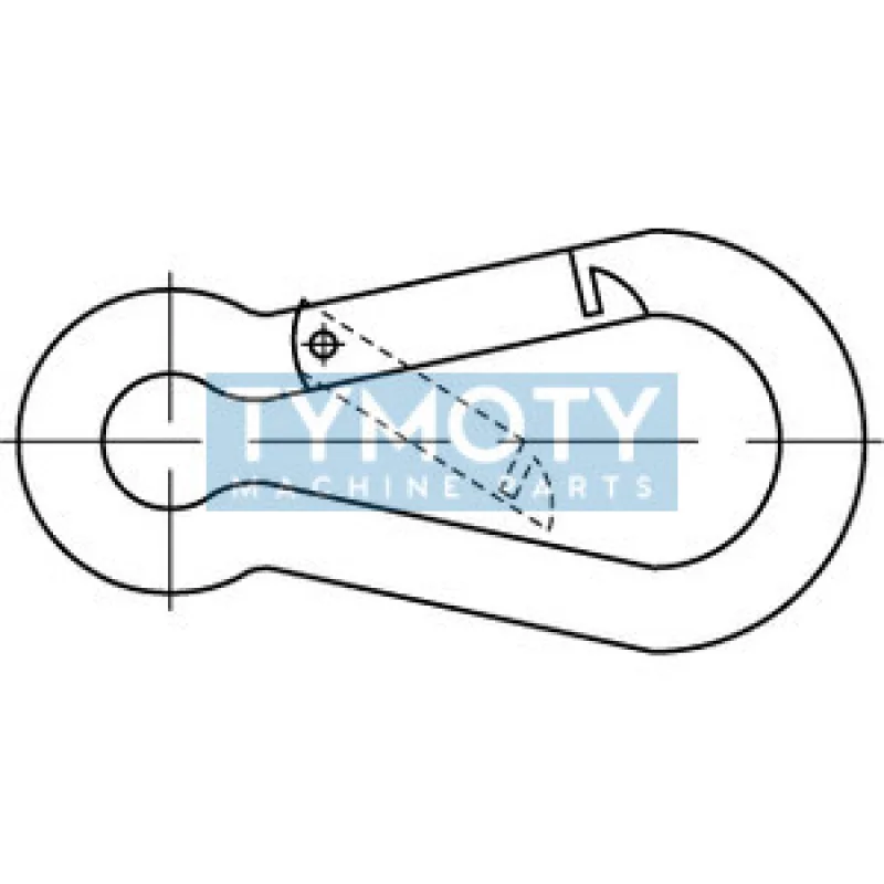 Karabína hasičská DIN 5299C 80x8 pozinkovaná oceľ