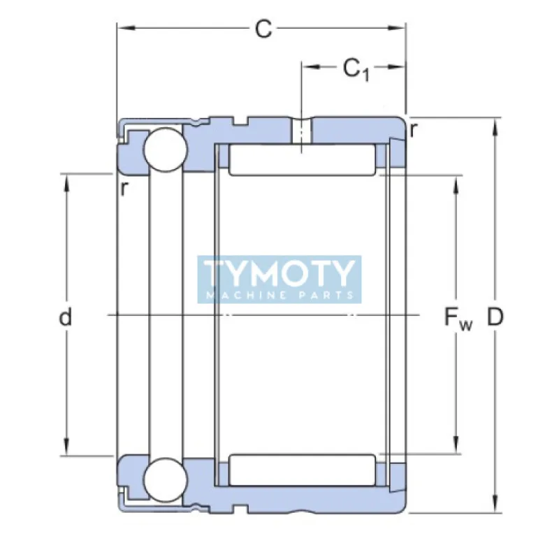 SKF NX 25 Z ihlové ložisko kombinované