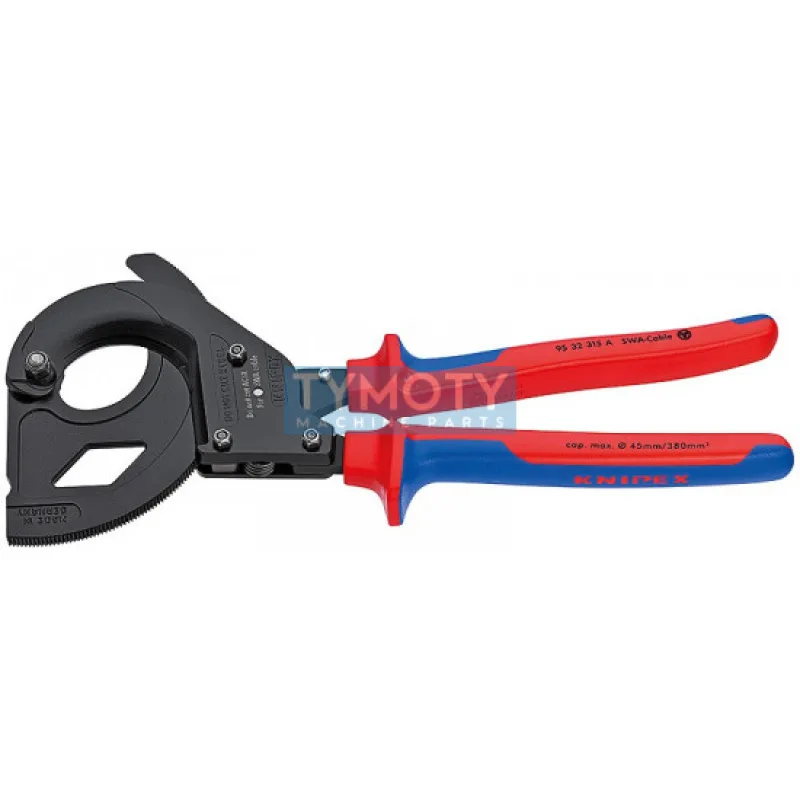 KNIPEX 95 32 315 A Kliešte na káble (rohatka so západkou) pre káble armované oceľovými drôtmi