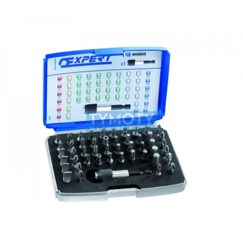 Súprava bitov s adaptérom 1/4", 49-dielna, TONA EXPERT, E131701T