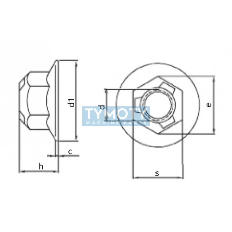 Matica samosvorná s golierom DIN 6927 M10 |08| pozink, s=15 mm