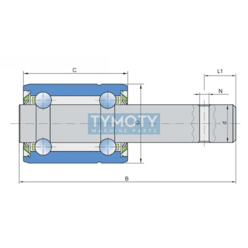 FKL s hriadeľom VP-16/40/74,5 ložisko