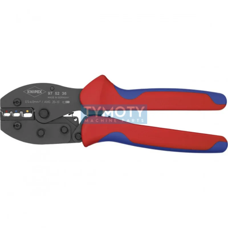 KNIPEX 97 52 36 PreciForce® Lisovacie kliešte, viaczložkové návleky, brunierované