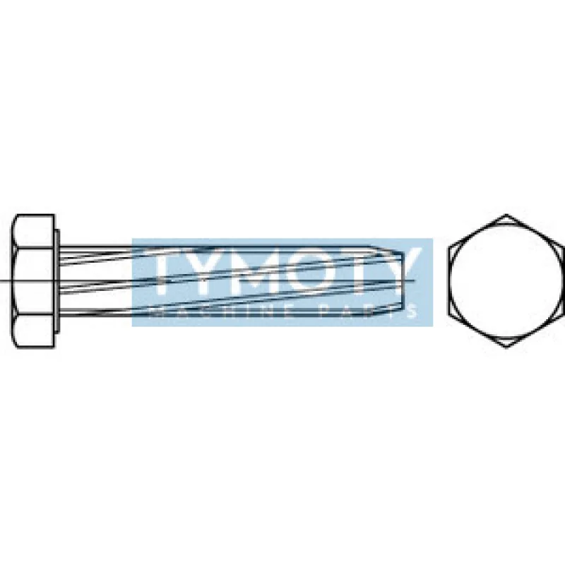 Skrutka závitorezná šesťhran DIN 7513A M5x12 pozink