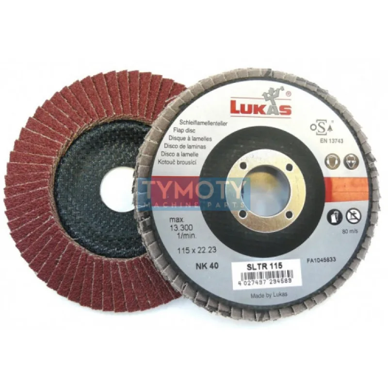 Brúsiaci lamelový kotúč, LUKAS, 125 NK 80/SLTR