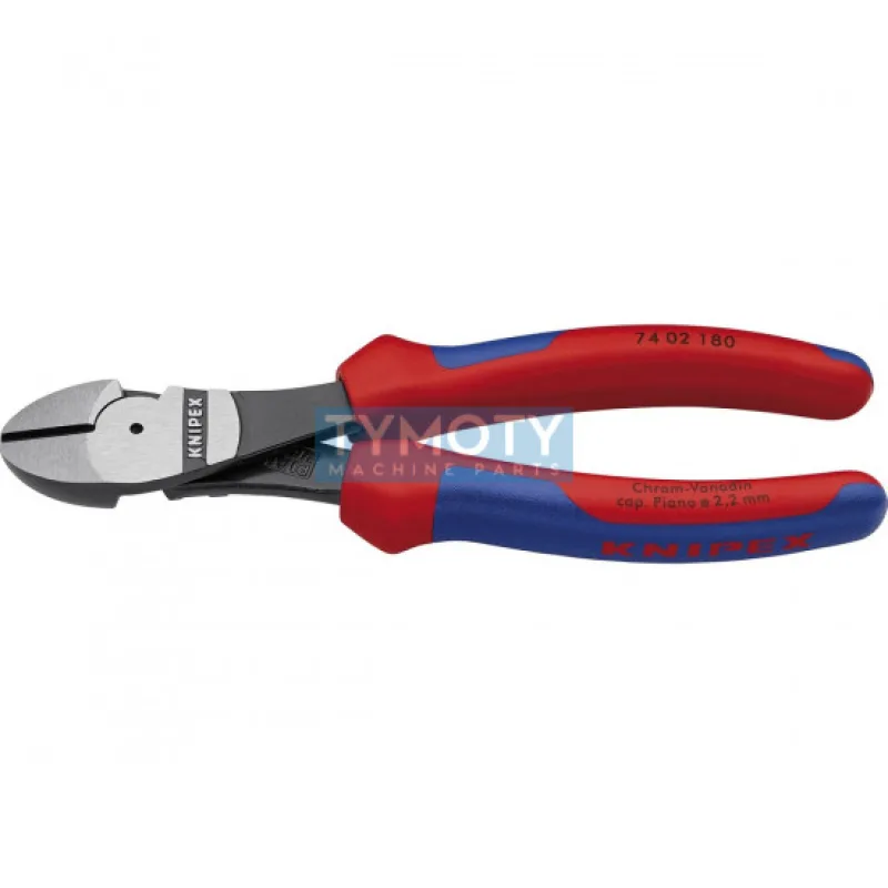 KNIPEX 74 02 180 Silové bočné štiepacie kliešte, viaczložkové návleky, fosfátované na čierno 180 mm