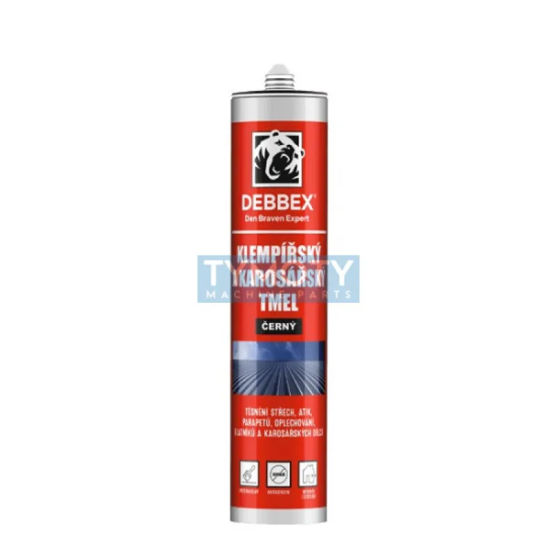 Den Braven Klampiarsky a karosársky tmel - 280 ml čierna, kartuša _201025RL