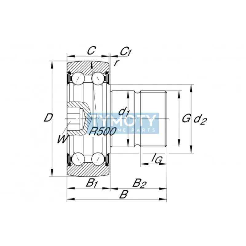 INA KR 5205 2RS kladka snímacia
