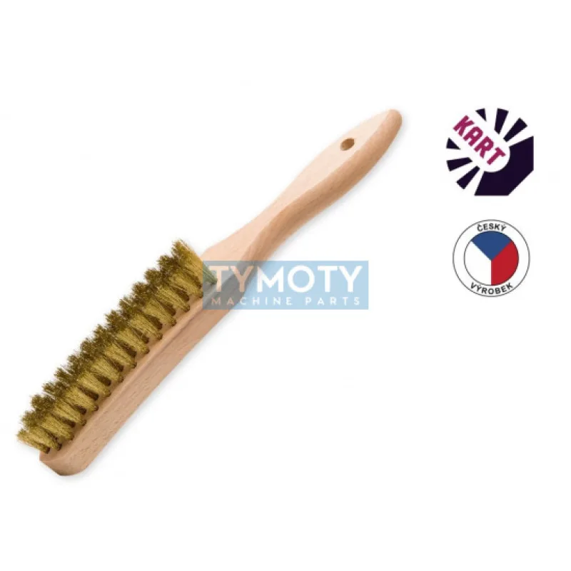Kefa s prehnutou drevenou rukoväťou, 4-radový mosadzný vlnitý drôt 0,20 mm/KART 1111047