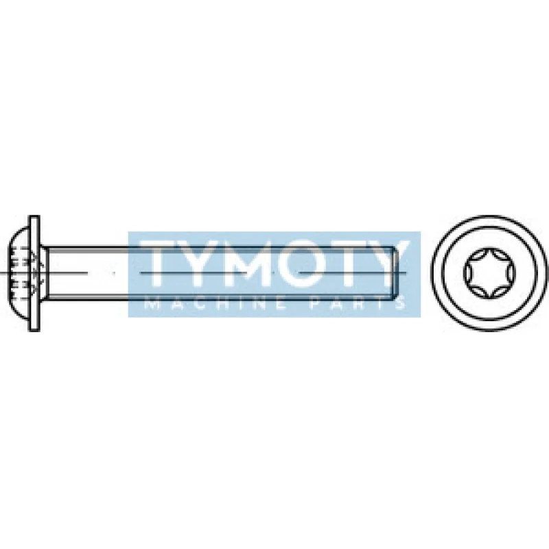 Skrutka s polguľatou hlavou inbus ISO 7380 M6x40 oceľ 10.9 pozink