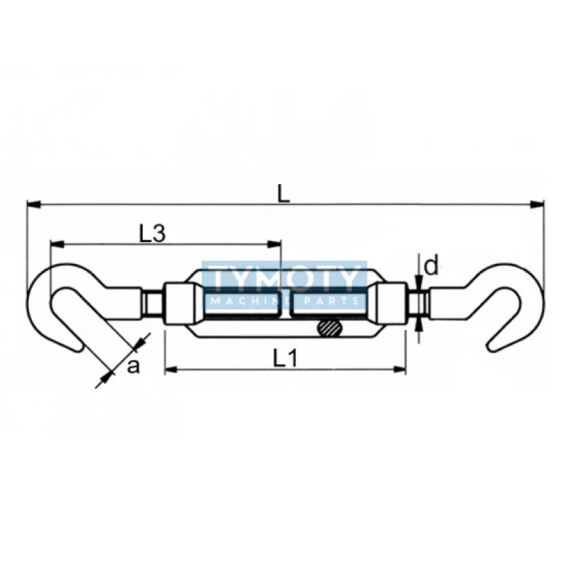 Napinák hák-hák DIN 1480 M30 pozink