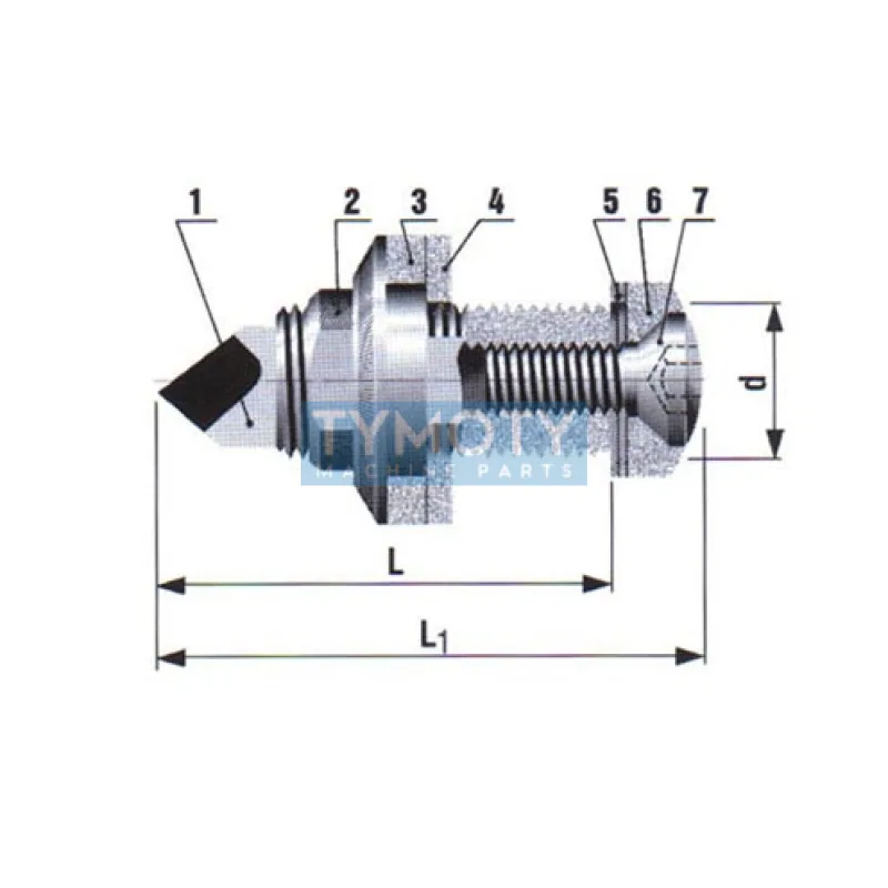 Nožová jednotka šikmá (spájkovaná), 242428, 16 - 60 K01