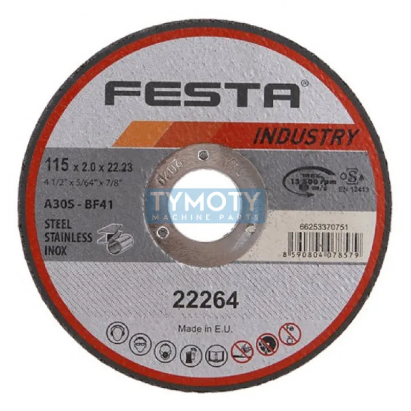 Rezný kotúč na kov 115x2,0x22,2 rovný INDUSTRY, FESTA 22264