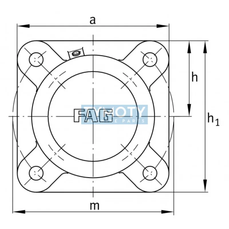 FAG F516-A-L ložiskové teleso