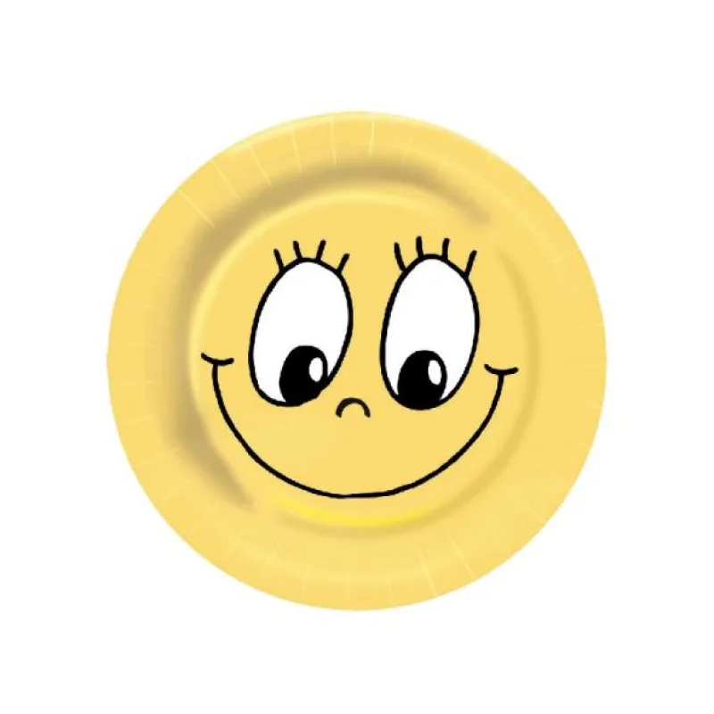 Papírové talíře mělké SMILEY Ø 23 cm [10 ks] (82671-10N)