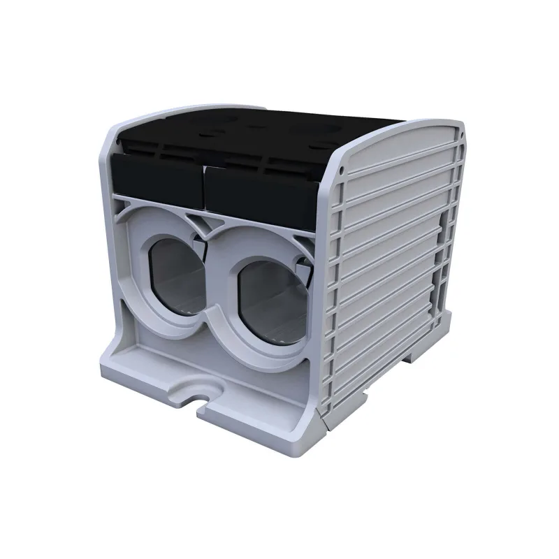 Univerzálna svorka SIMBLOCK STB 300-2 čierna Al/Cu 2x300mm2 jednopólová, 4 otvory