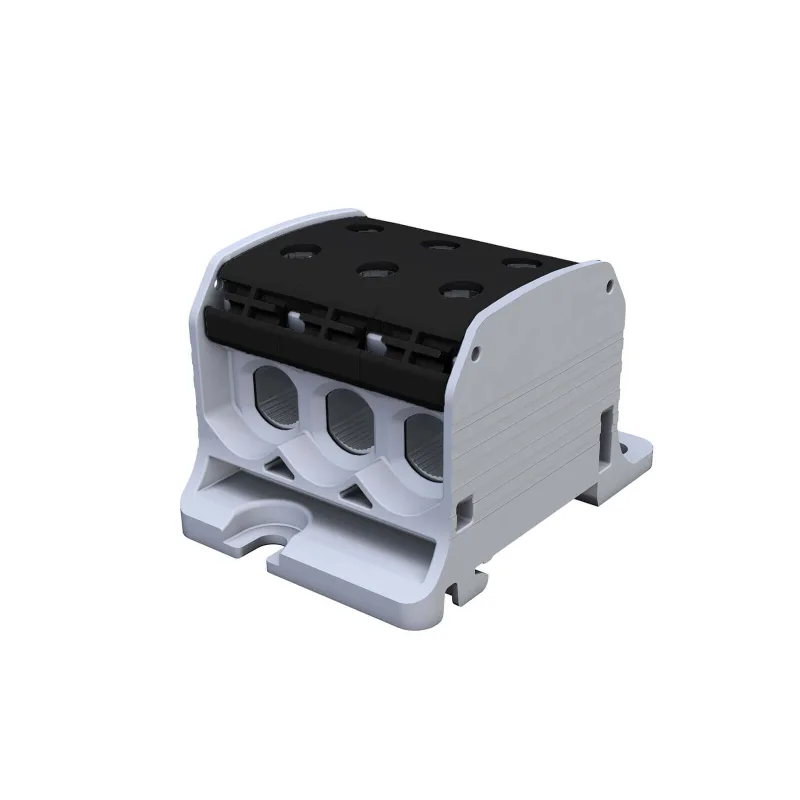 Univerzálna svorka SIMBLOCK STB 50-3 čierna Al/Cu 3x50mm2 jednopólová, 6 otvorov