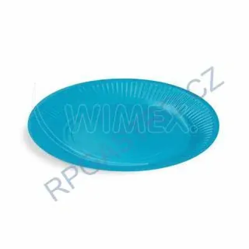 Papírové talíře světle modré mělké Ø 23 cm [10 ks] (65357)