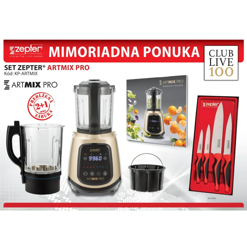 Zepter ArtMix PRO multifunkčný mixér a kuchynské nože