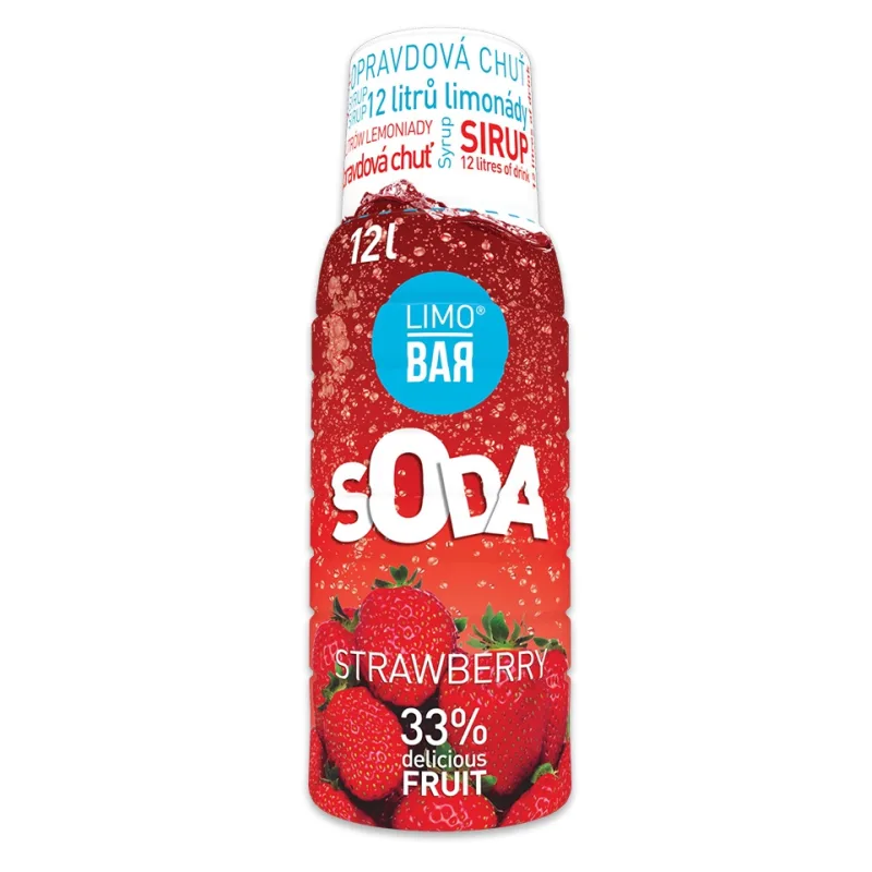 Sirup s příchutí Jahoda (Strawberry) 500 ml Limobar (CH2C)