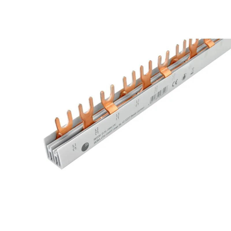 Hora eTec GmbH Prepojovacia lišta G-3L-1000/10C, vidlička, 3pól., 63A, prierez 10mm2 57 modulov dĺžka 1m
