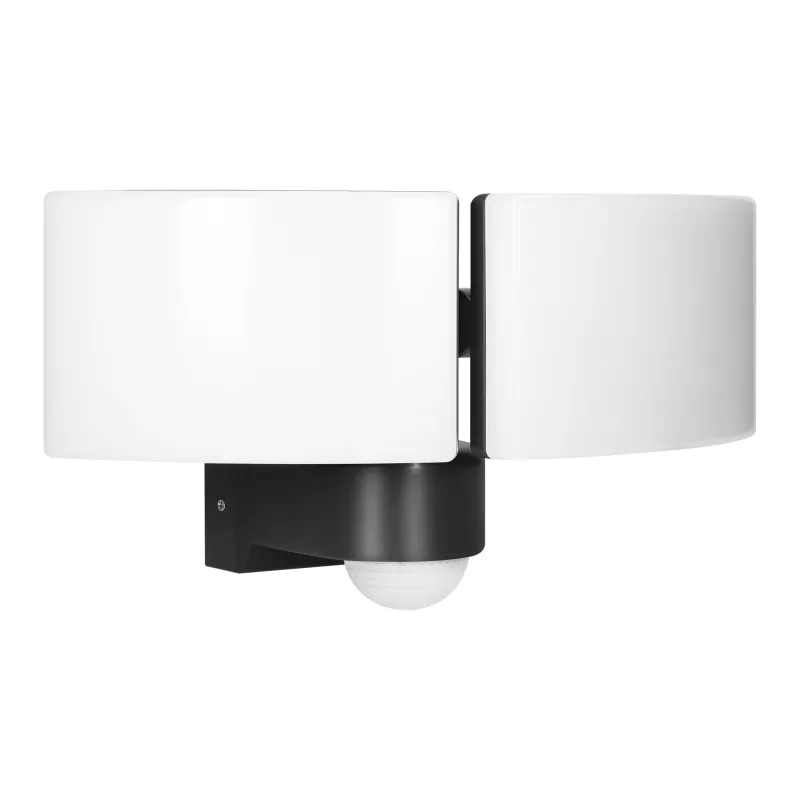 ADVITI Dvojitý reflektor TOS DUO LED 2x20W s PIR senzorom pohybu, 2x1600lm, IP65, 4000K, čierny