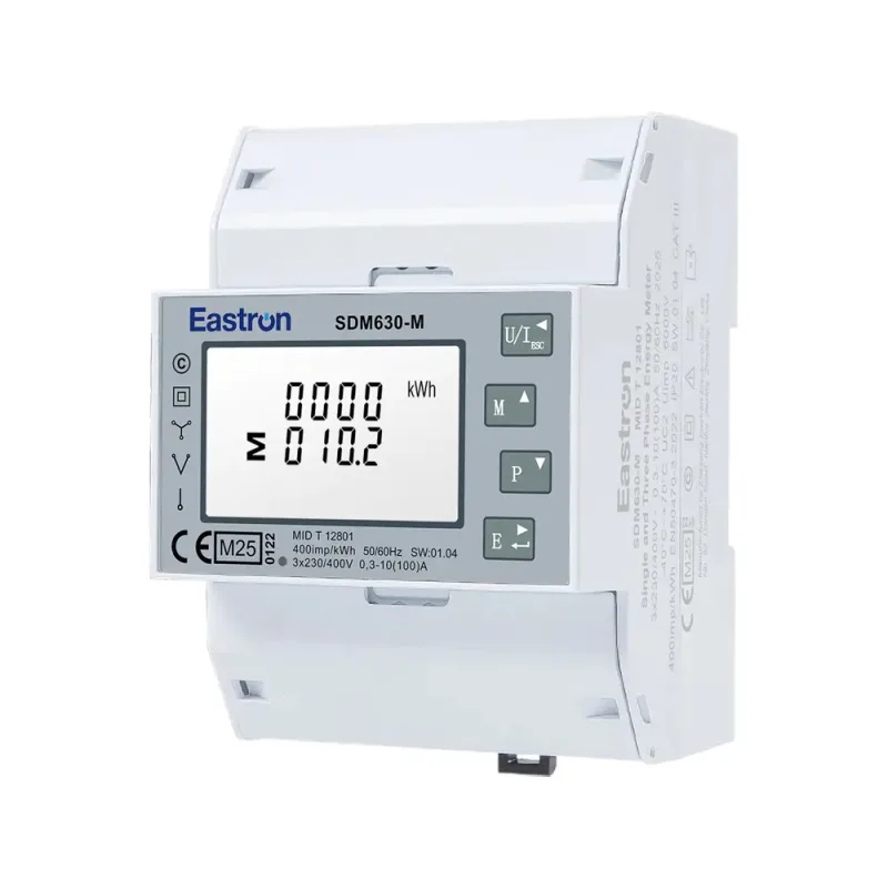 Elektromer 3F na DIN lištu trojfázový EASTRON SDM 630-M Modbus-RTU 10 až 100A MID