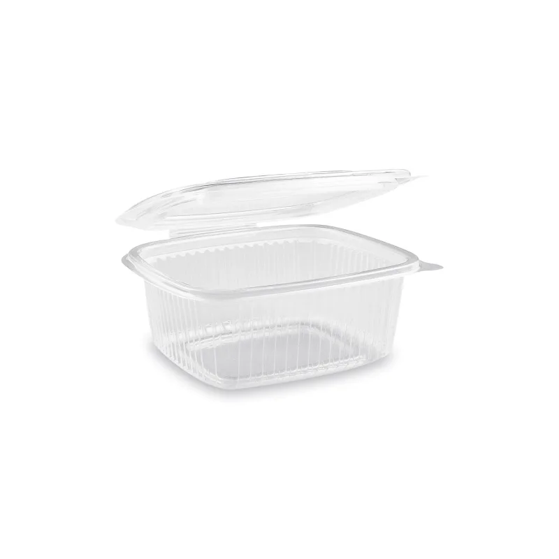 Miska oválná průhledná s víčkem 500 ml (PP) [50 ks] (73805)