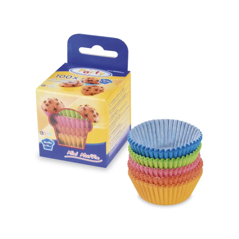 Cukrářské košíčky barevné (mix) Ø 35 x 20 mm [100 ks] (65536 - 4A)