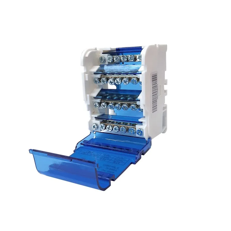 VCX Power Distribučný blok VCX BLK 47 / 4 póly / 7 otvorov / 125A / na DIN lištu